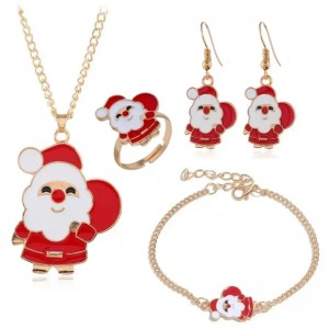 Christmas Theme Jewelry Set Reindeer Bells Santa Claus Christmas Tree Support Customization