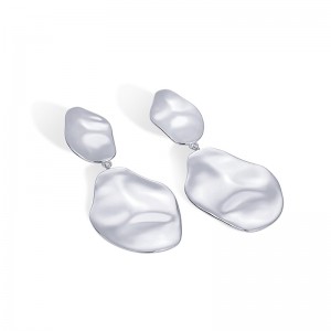 Hongde 14K Gold Plated 925 Sterling Silver Posts Teardrop Statement Dangle Earrings