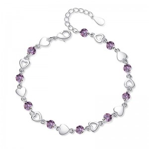 Hongde Love Heart Charm Chain Bracelet Bangle Bracelace