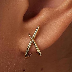 Gold Earrings for Women Trendy,14K Gold Stud Earrings Dainty Earrings Simple Minimalist Gold Earrings Hypoallergenic Earring for Women Gifts