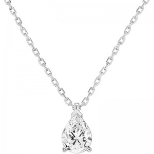 Oval teardrop-shaped artificial diamond pendant laser elegant necklace adjustable