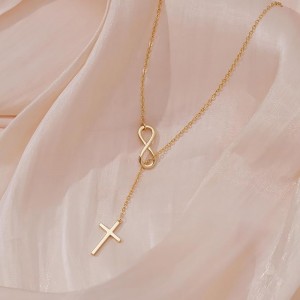 Eternal Faith and Infinite Grace Necklace with Timeless Cross Charm