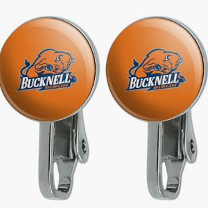 Official Bucknell Bison Clip-On Earrings – High-Quality Metal Alloy, Epoxy-Coated, No-Piercing Needed, Game Day Jewelry for Alumni & Fans